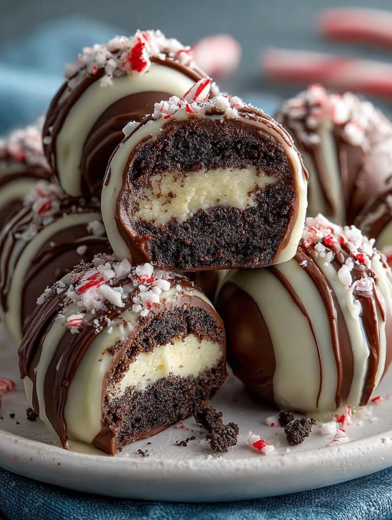 Peppermint Oreo Chocolate Truffles