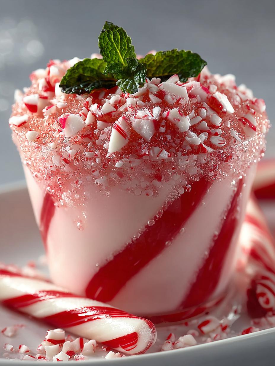 Delightful Peppermint Swirl Candy Cane Milkshake Recipe - Peppermint Swirl Candy Cane - additional detail
