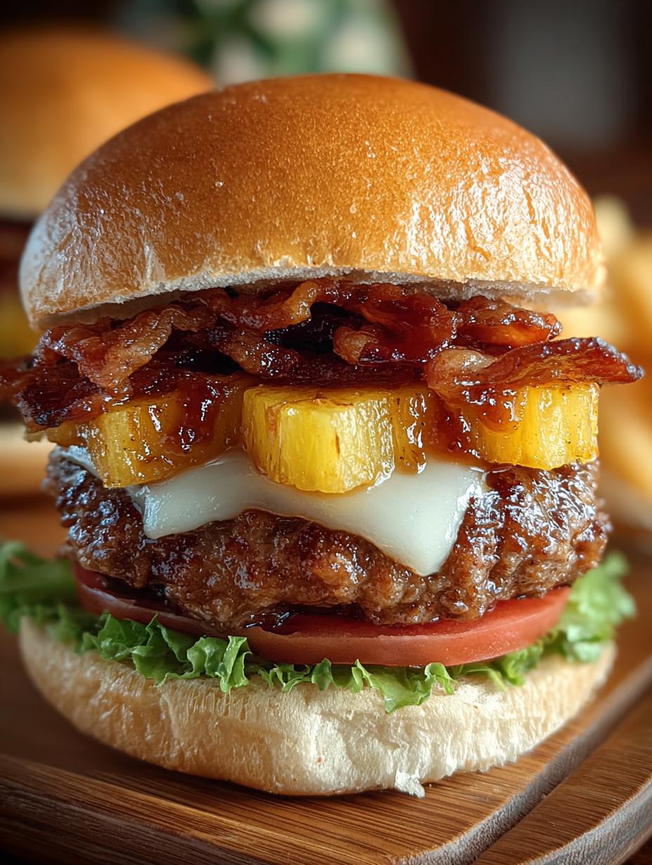 Pineapple Bacon Burger Buns