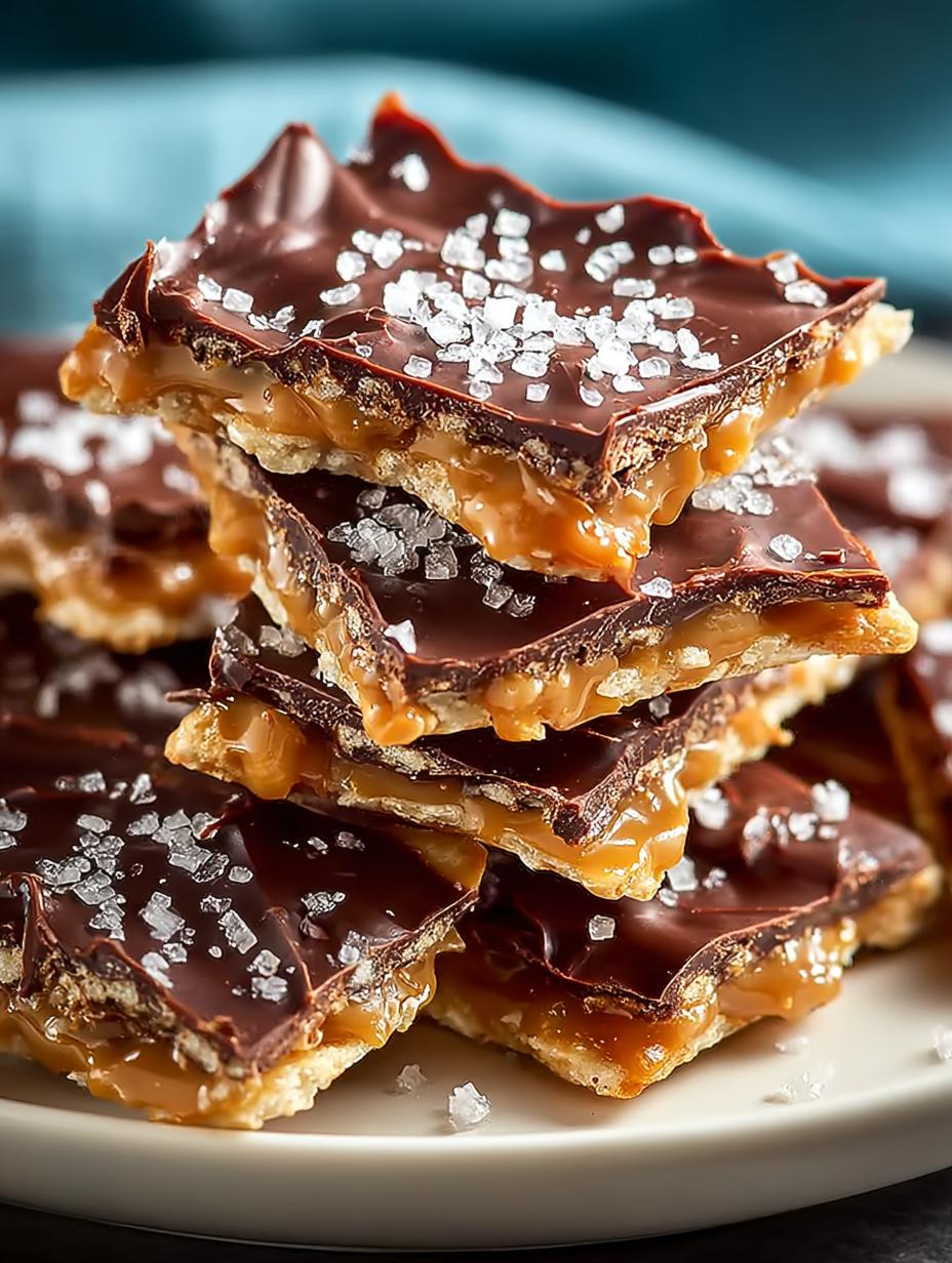 Saltine Cracker Toffee: 7 Irresistibly Sweet Treats 5 Irresistible Saltine Cracker Toffee fresh from the oven on a baking sheet
