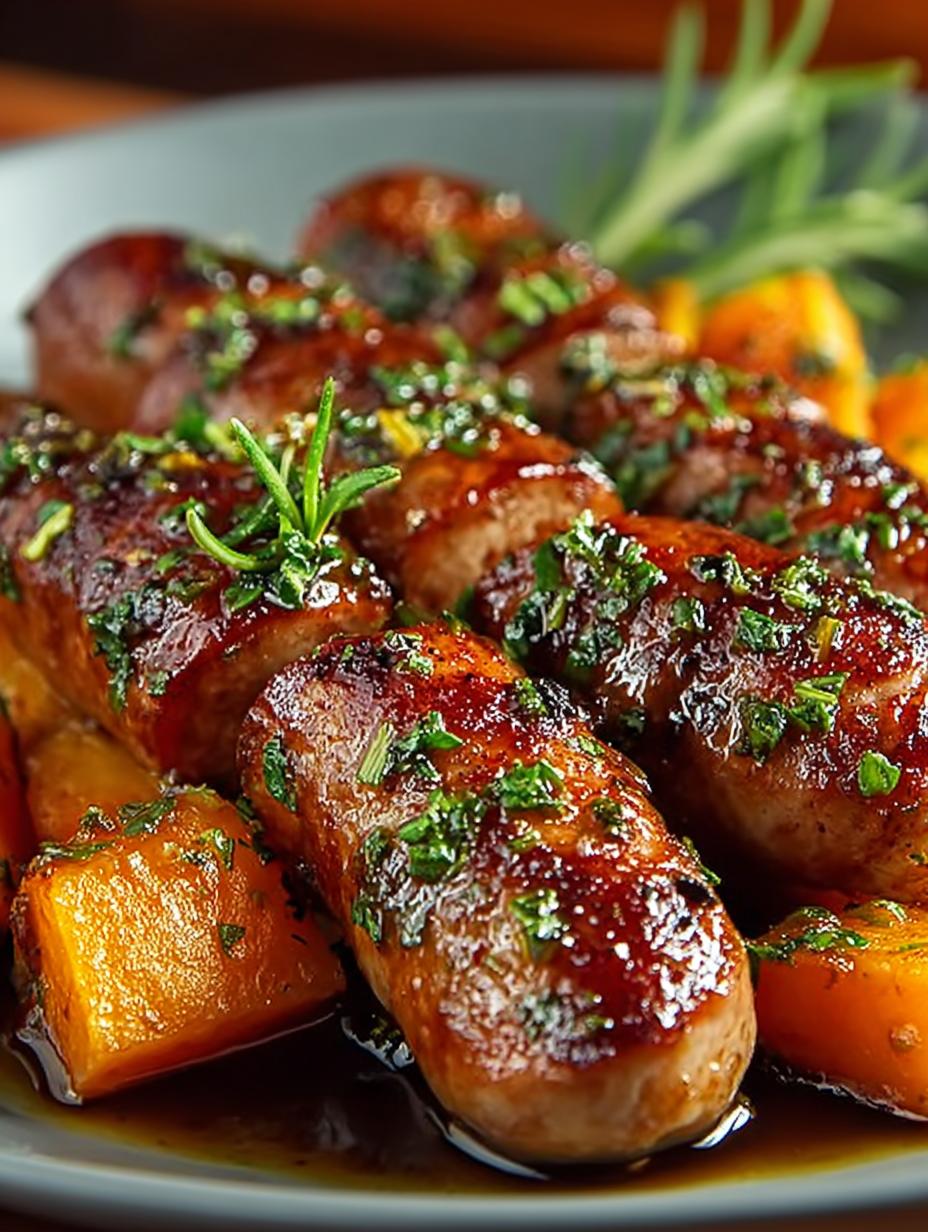 Delicious Sausage Sweet Potatoes with Honey Garlic Sauce - Sausage Sweet Potatoes with - main visual representation