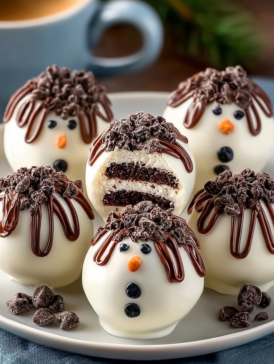 Snowman Oreo Balls: 12 Festive No-Bake Treats for Winter - Snowman Oreo Balls - additional detail