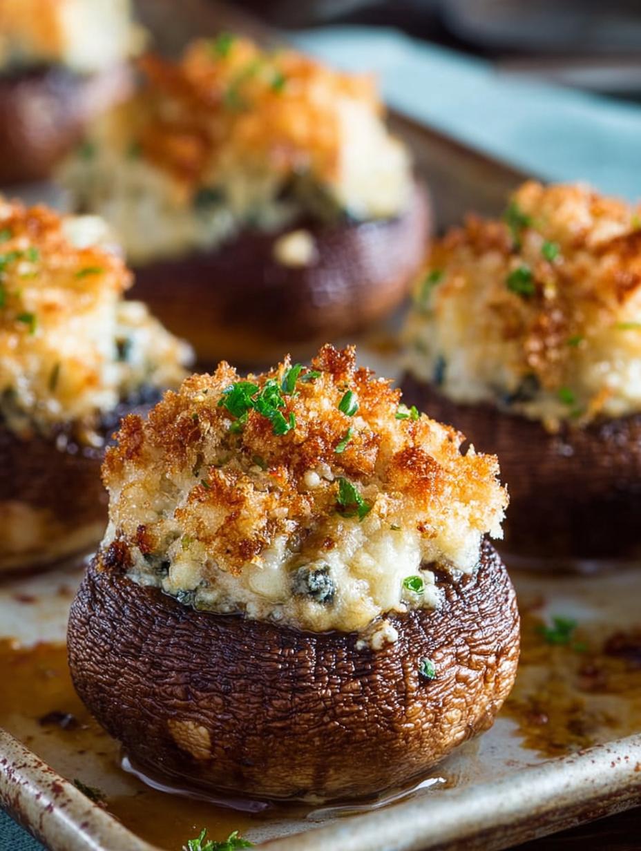 Cheesy Stuffed Mushrooms: 5 Irresistible Variations - Stuffed Mushrooms - additional detail