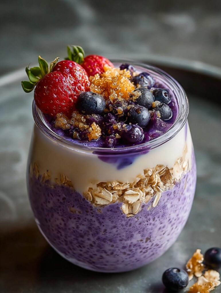 Ube Cheesecake Overnight Oats
