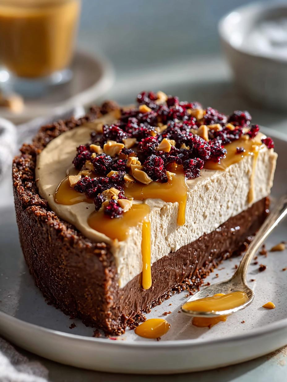 Decadent Vegan Peanut Butter Pie with Jam to Indulge - Vegan Peanut Butter Pie - main visual representation