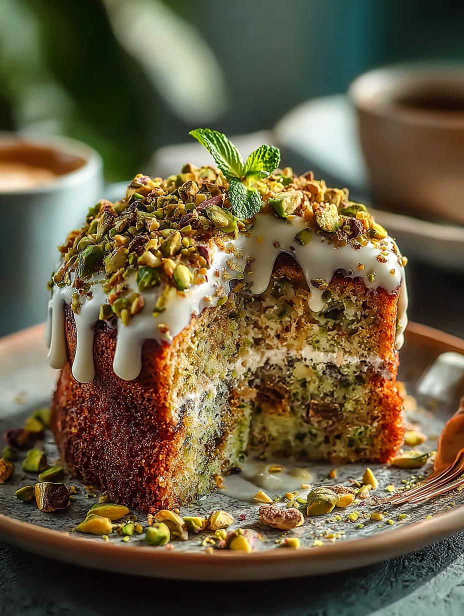 Delicious Vegan Pistachio Coffee Cake Recipe for You - Vegan Pistachio Coffee Cake - additional detail
