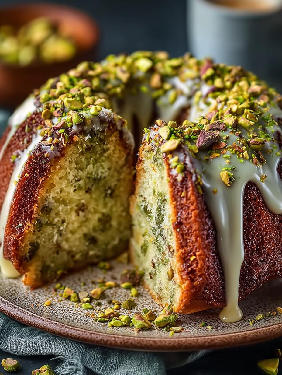 Vegan Pistachio Coffee Cake