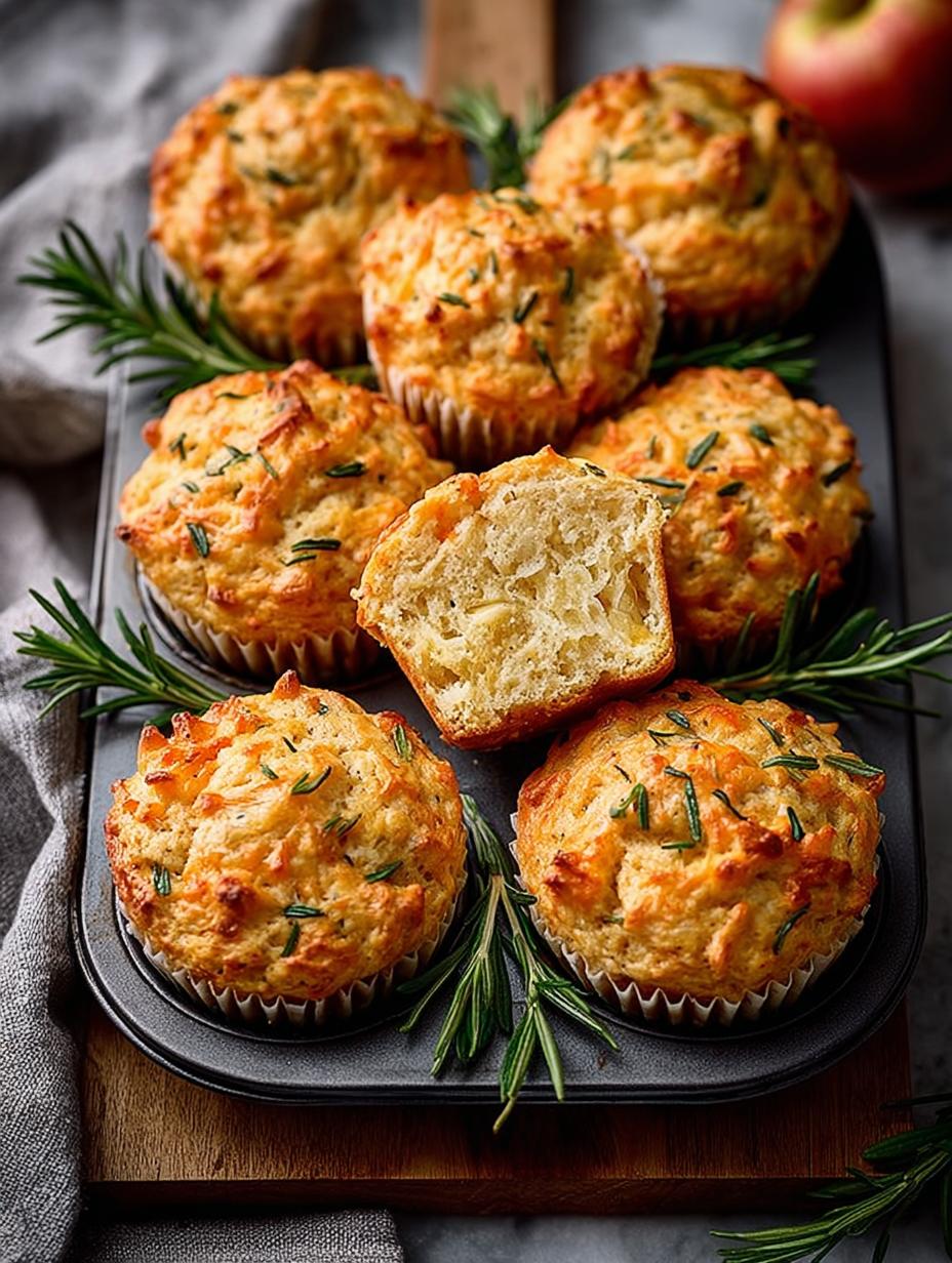 Apple Cheddar Muffins with Rosemary: 12 Irresistible Savors - Apple Cheddar Muffins with - main visual representation
