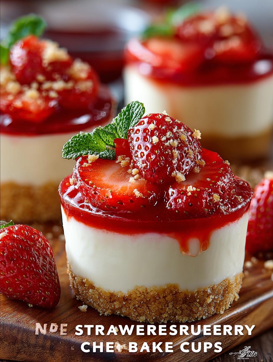 Bake Strawberry Cheesecake Cups