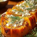 Baked Butternut Squash Feta