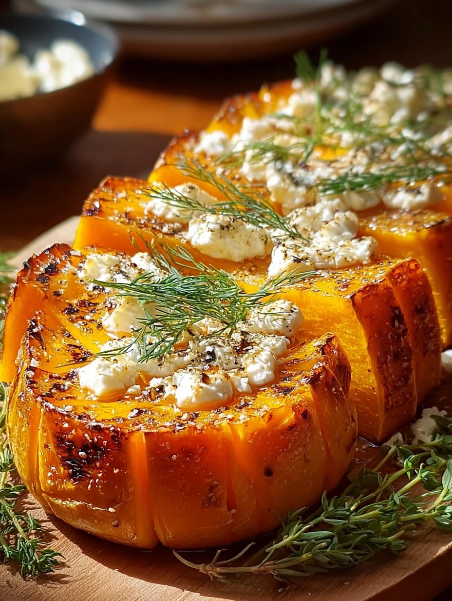 Baked Butternut Squash Feta