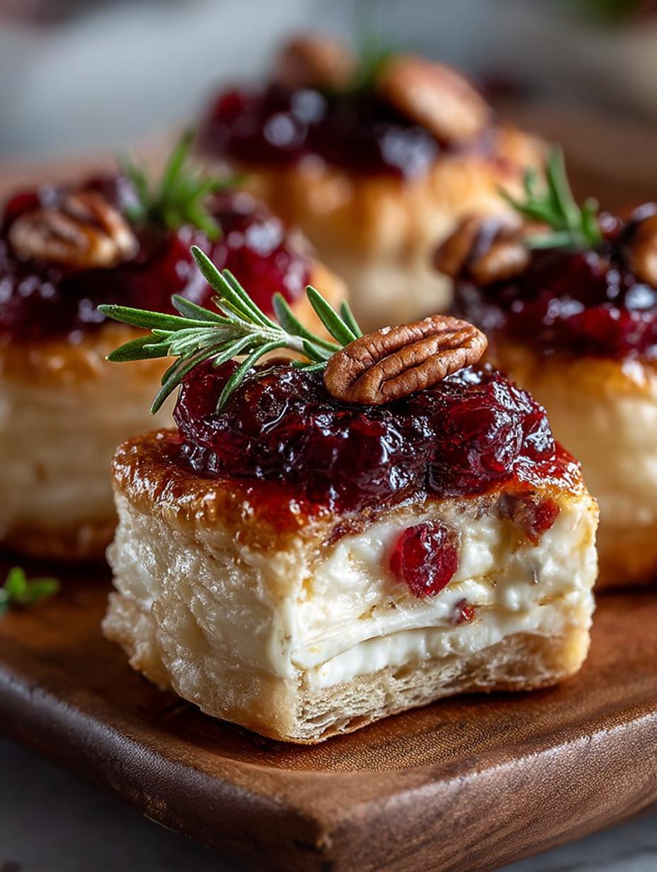Baked Cranberry Brie Bites