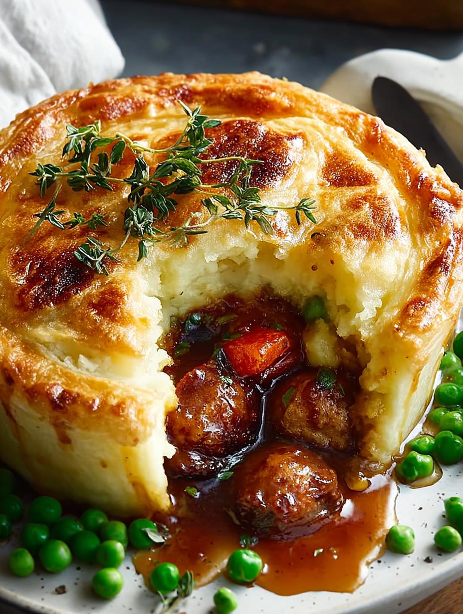 Bangers Mash Pie