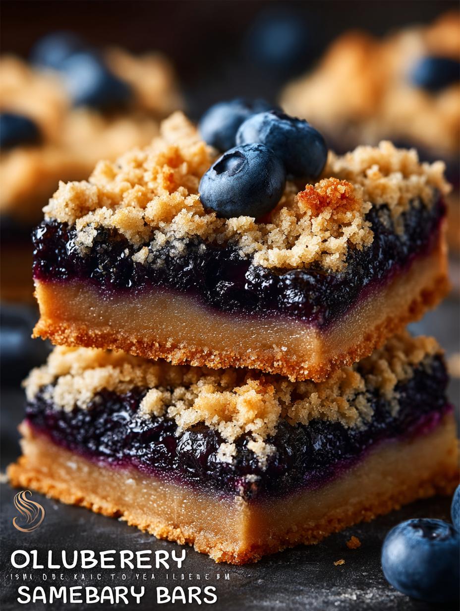 Blueberry Crumble Bars with