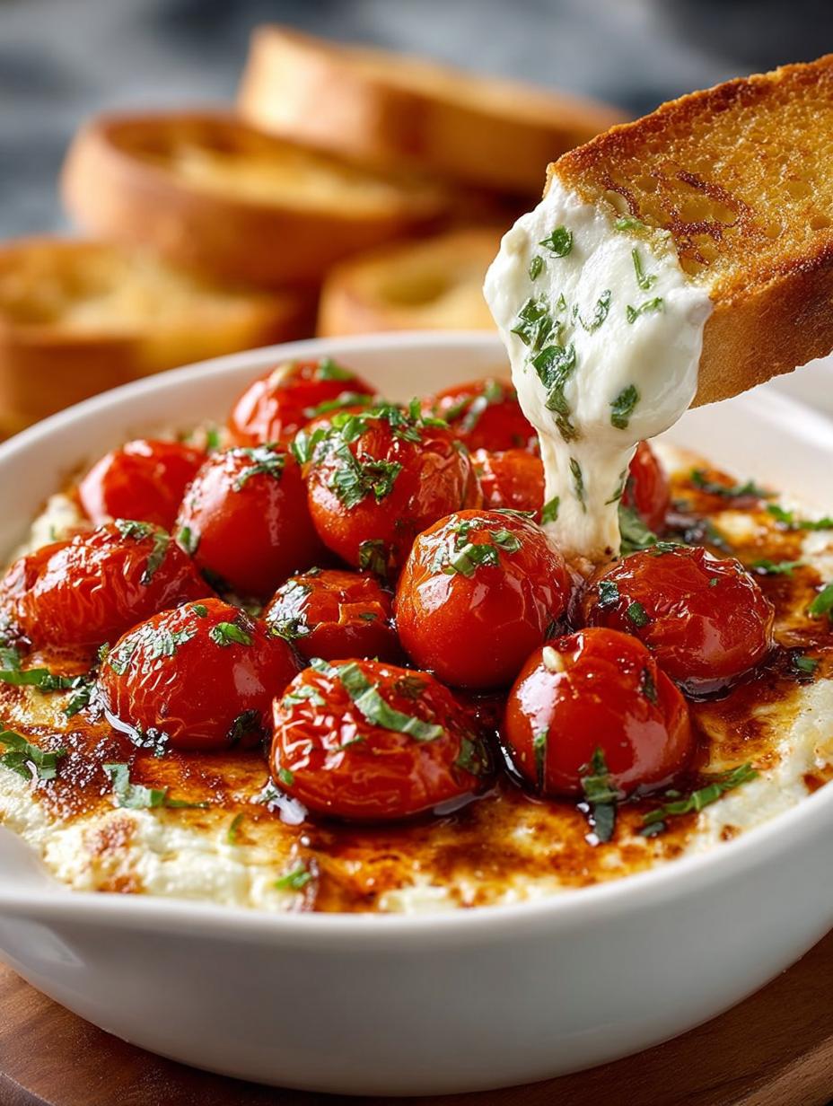 Delicious Caprese Dip with Roasted Tomatoes and Cheese - Caprese Dip with Roasted - main visual representation