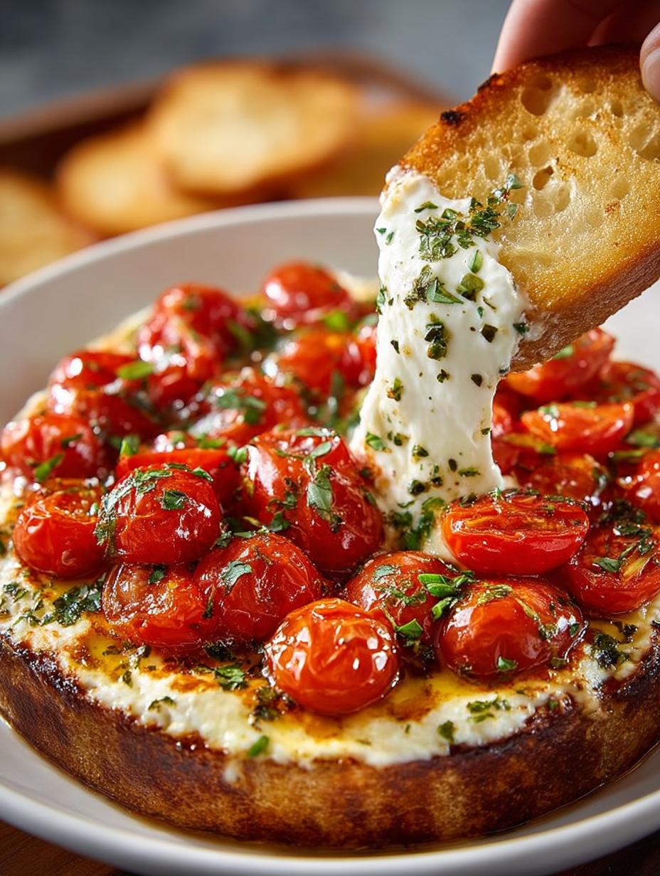 Delicious Caprese Dip with Roasted Tomatoes and Cheese - Caprese Dip with Roasted - additional detail