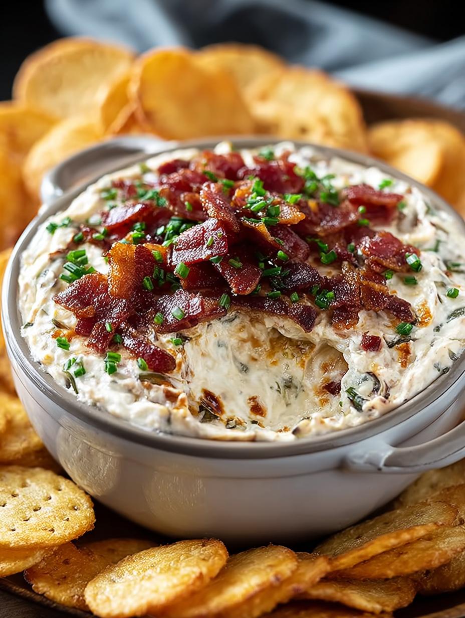 Savory Caramelized Onion Bacon Dip Recipe for Parties - Caramelized Onion Bacon Dip - additional detail
