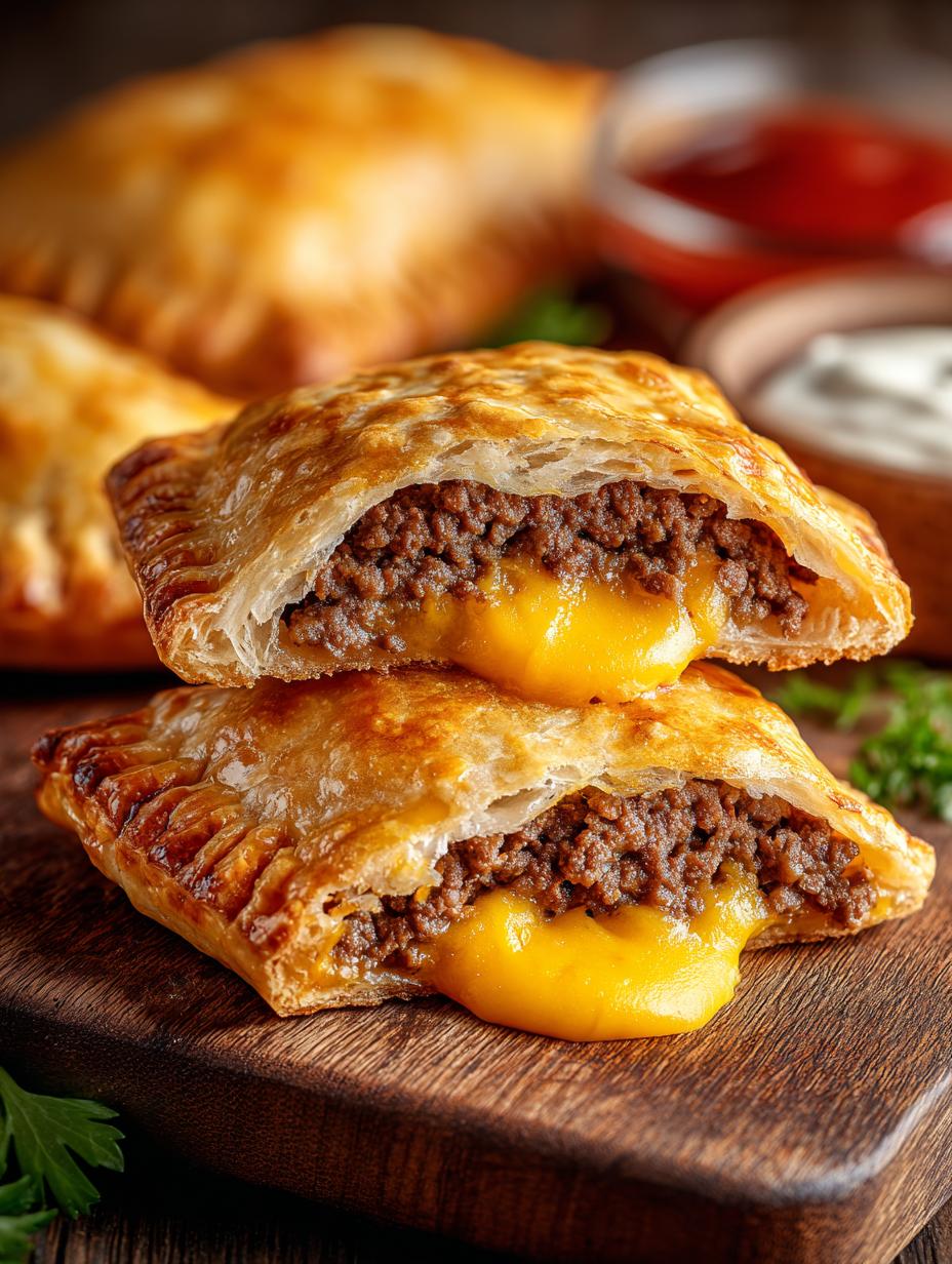 Cheeseburger Pockets Flaky Cheesy Delight in 30 Minutes - Cheeseburger Pockets Flaky Cheesy - additional detail