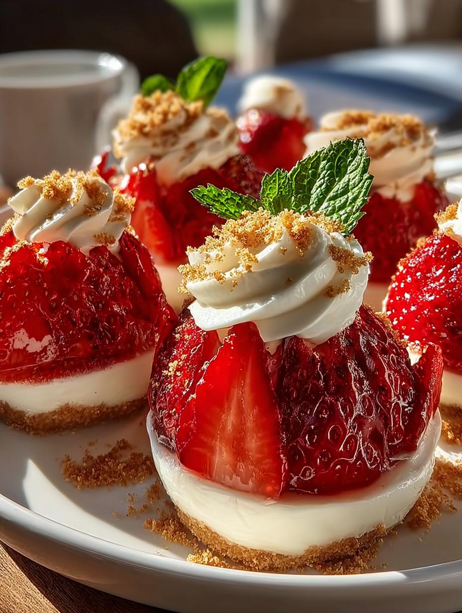Cheesecake Deviled Strawberries: 12 Sweet Bites of Joy - Cheesecake Deviled Strawberries - additional detail