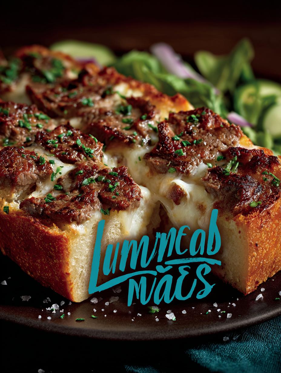 Delicious Cheesesteak Stuffed Garlic Bread Recipe - Cheesesteak Stuffed Garlic Bread - additional detail