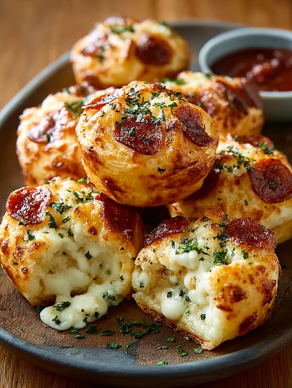 Cheesy Pizza Puff Bites
