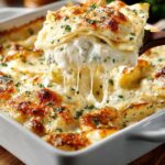 Chicken Alfredo Baked Ravioli