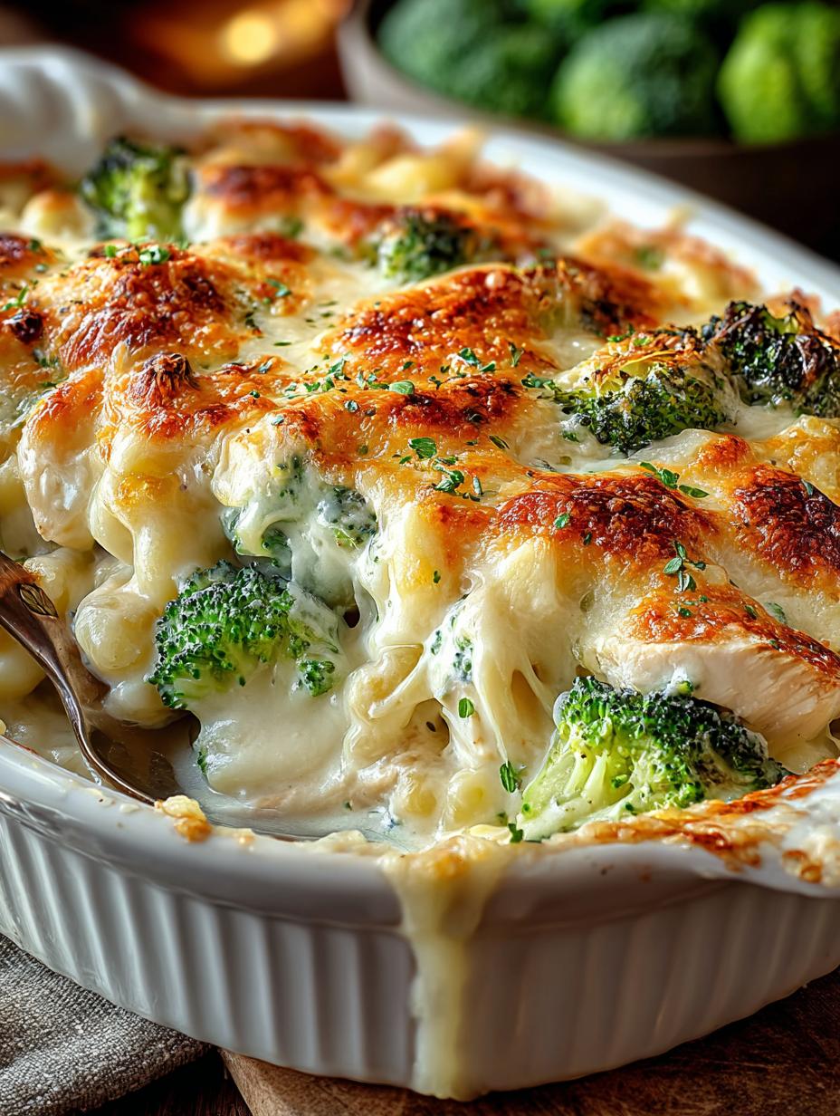 Chicken Broccoli Alfredo Bake