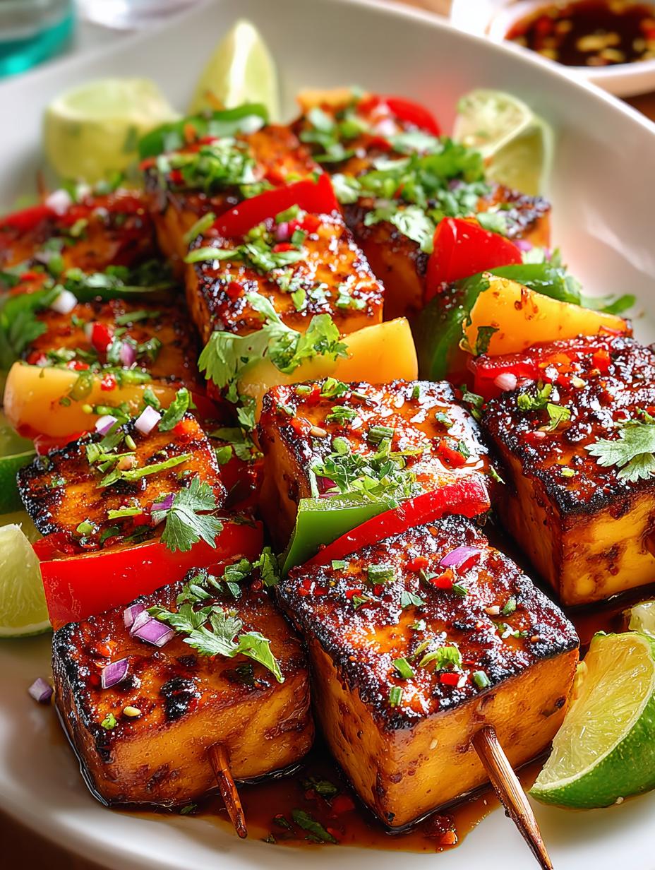 Chili Lime Tofu Peach Skewers: A Perfect Summer Treat - Chili Lime Tofu Peach - main visual representation