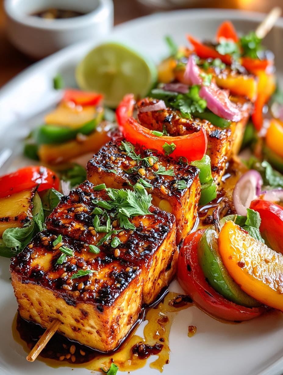 Chili Lime Tofu Peach Skewers: A Perfect Summer Treat - Chili Lime Tofu Peach - additional detail
