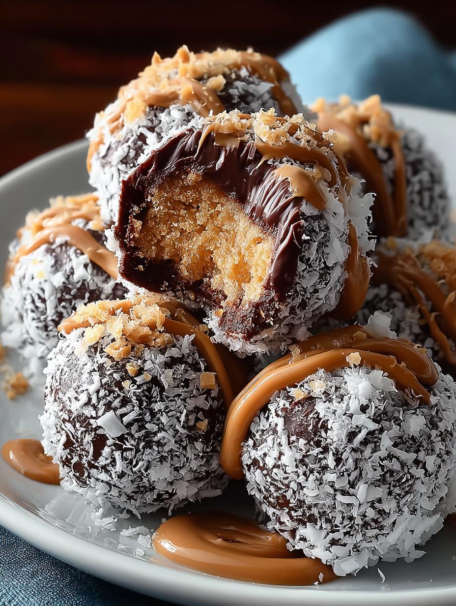 Chocolate Peanut Butter Snowballs