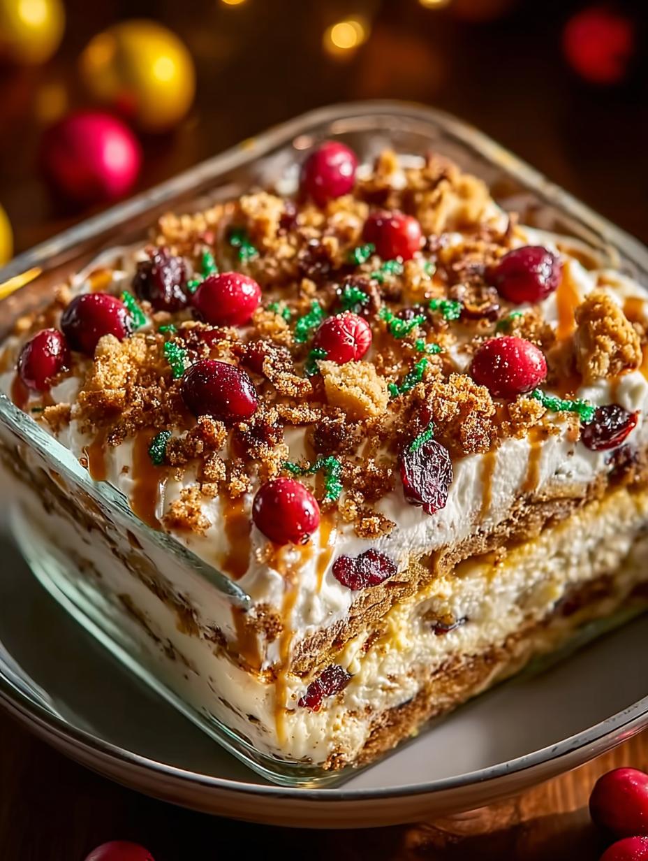 Delicious Christmas Cookie Lasagna Recipe for the Holidays - Christmas Cookie Lasagna - additional detail