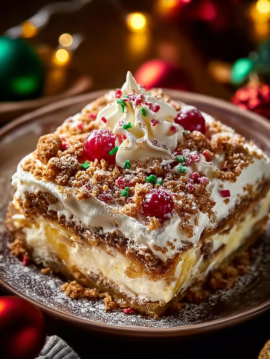 Christmas Cookie Lasagna