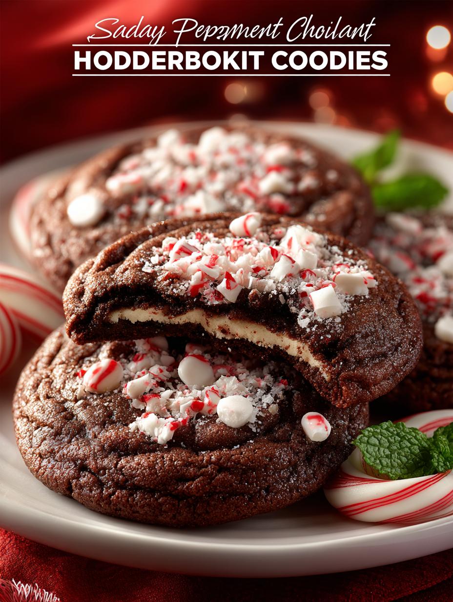 Delicious Christmas Peppermint Chocolate Cookies Recipe - Christmas Peppermint Chocolate Cookies - main visual representation