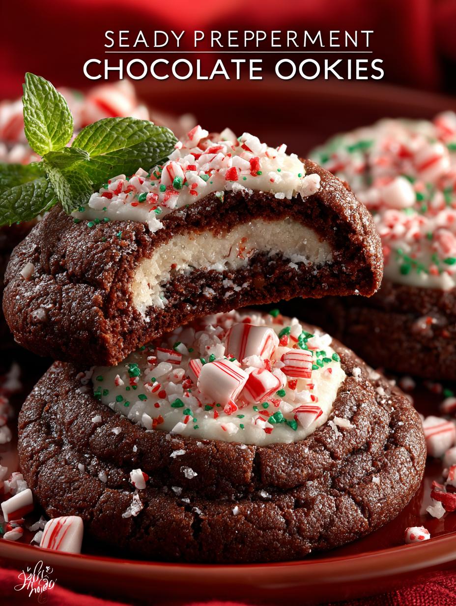 Christmas Peppermint Chocolate Cookies