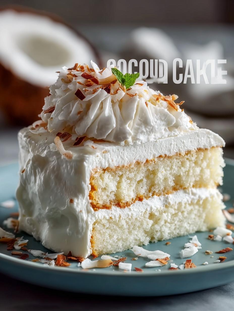 Delicious Coconut Cloud Cake: A Tropical Delight - Coconut Cloud Cake - main visual representation