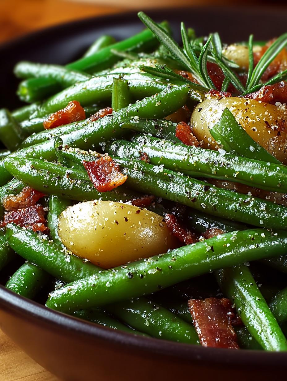 Delicious Country Ranch Green Beans with Bacon Delight - Country Ranch Green Beans - main visual representation