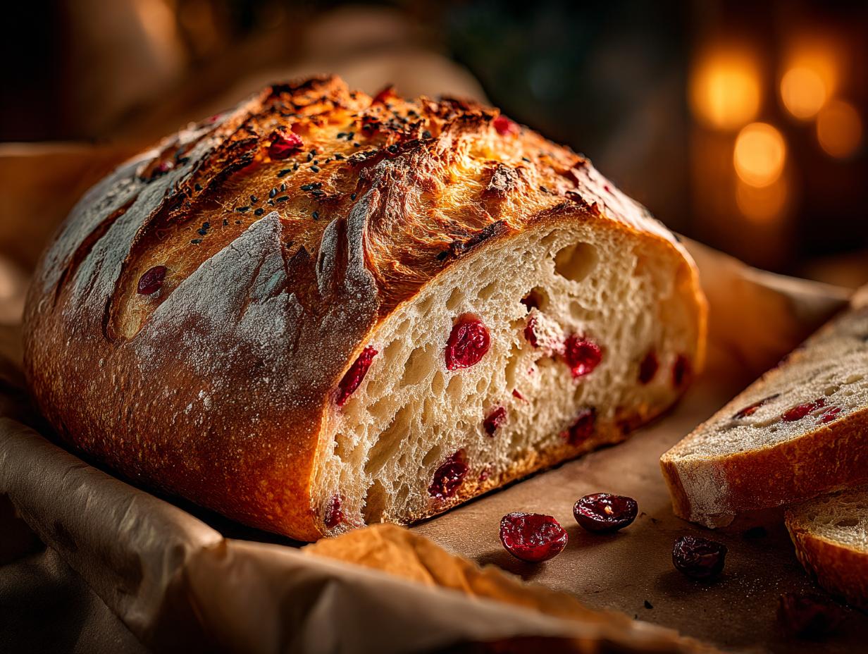 Cranberry Orange Sourdough Bread