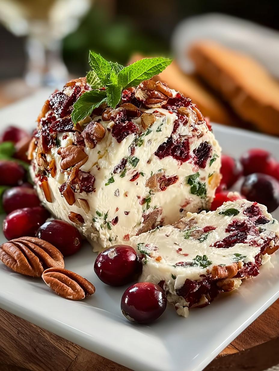 Cranberry Pecan Cheese Ball: A Festive 5-Ingredient Treat - Cranberry Pecan Cheese Ball - additional detail