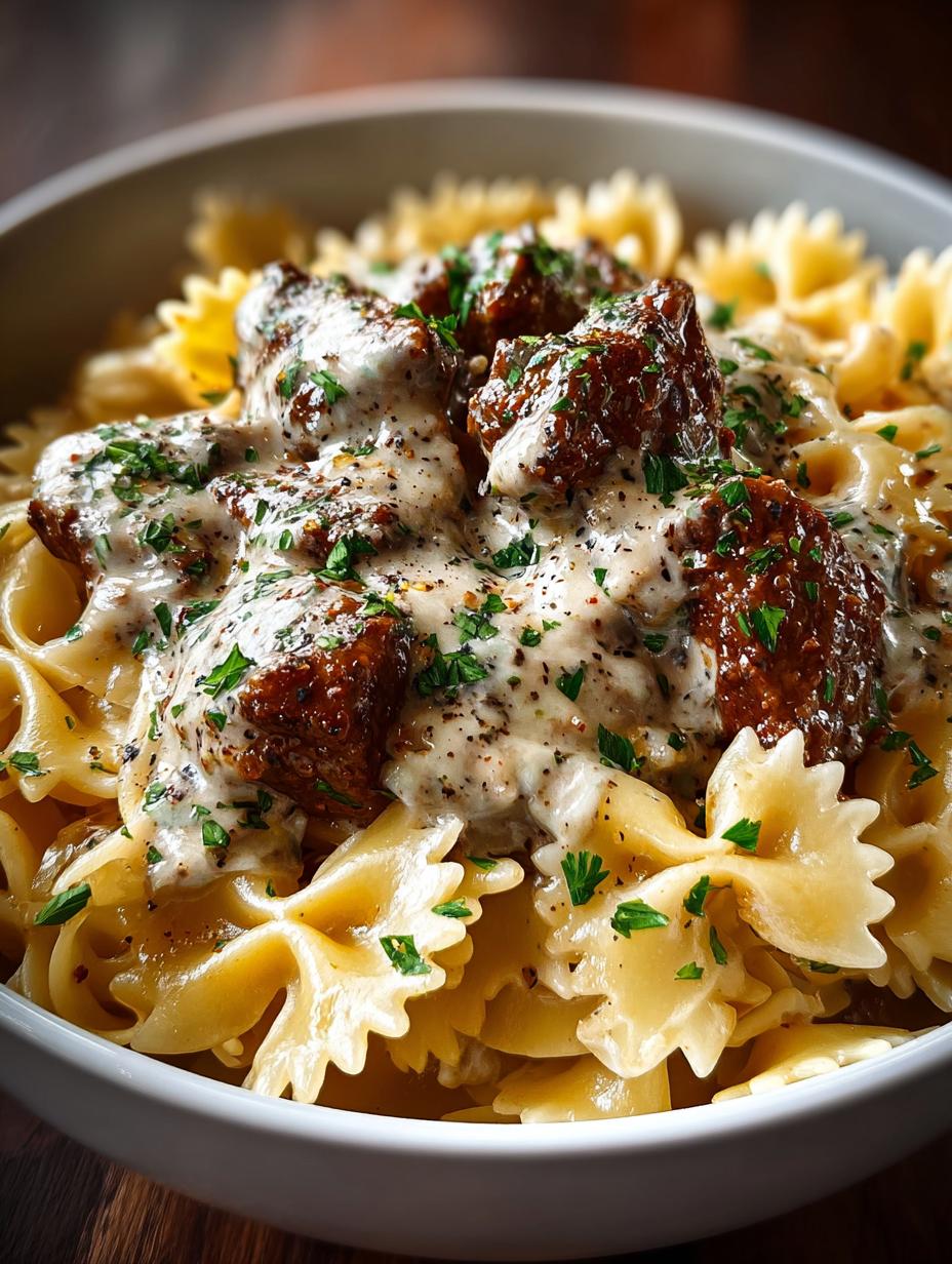 Creamy Beef Bowtie Pasta: A Cozy 30-Minute Delight - Creamy Beef Bowtie Pasta - main visual representation