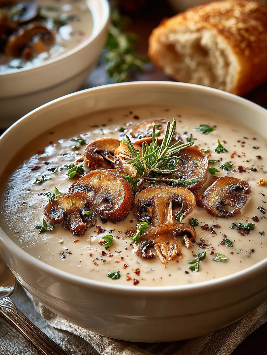 Delicious Creamy Mushroom Soup for Cozy Nights - Creamy Mushroom Soup - main visual representation