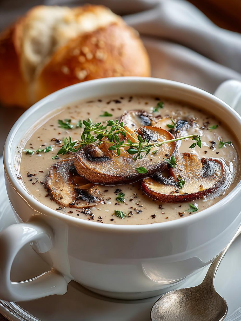 Delicious Creamy Mushroom Soup for Cozy Nights - Creamy Mushroom Soup - additional detail