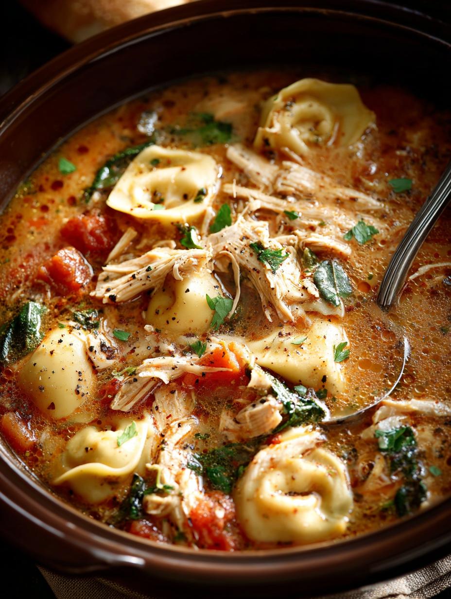 Delicious Crockpot Tortellini Chicken Soup for Comfort - Crockpot Tortellini Chicken Soup - main visual representation