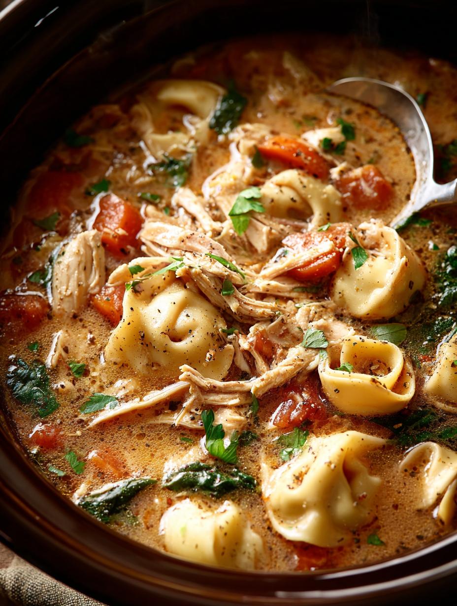 Crockpot Tortellini Chicken Soup