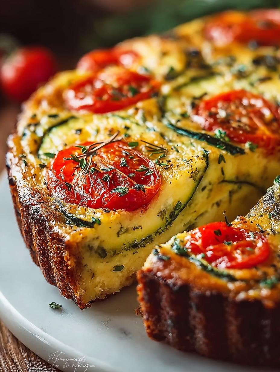 Delicious Crustless Zucchini Tomato Quiche Recipe - Crustless Zucchini Tomato Quiche - additional detail