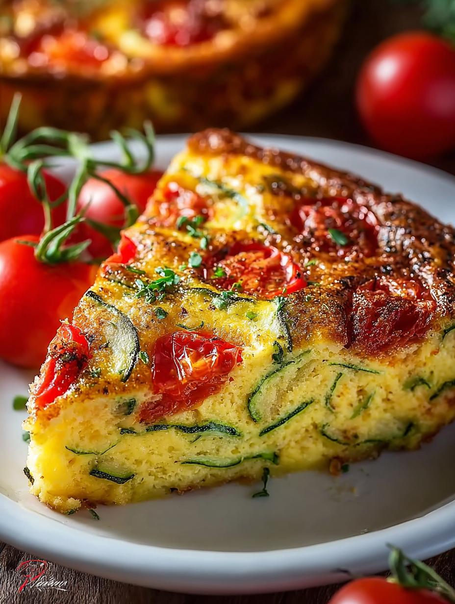 Crustless Zucchini Tomato Quiche