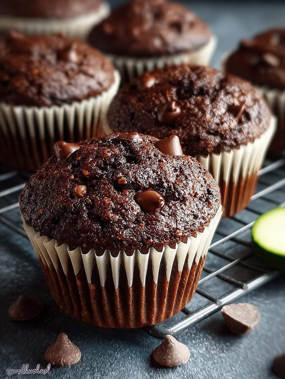 Delicious Double Chocolate Zucchini Muffins Recipe - Double Chocolate Zucchini Muffins - main visual representation