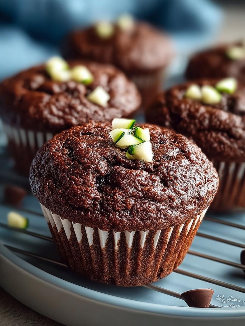 Delicious Double Chocolate Zucchini Muffins Recipe - Double Chocolate Zucchini Muffins - additional detail