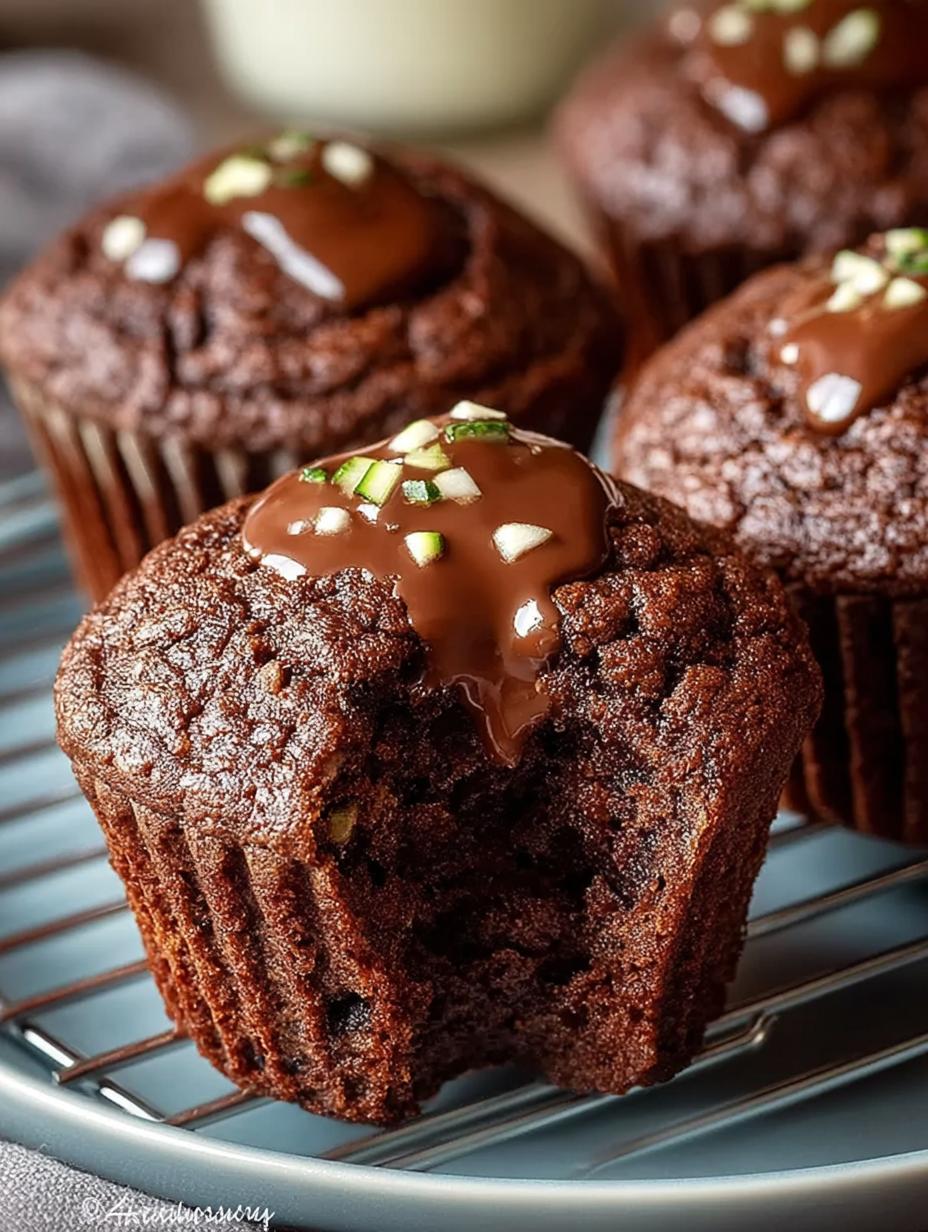 Double Chocolate Zucchini Muffins