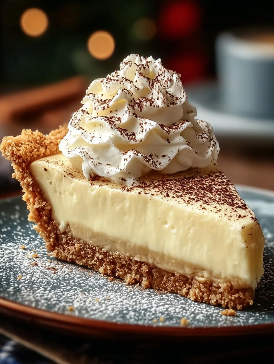 Decadent Eggnog Cream Pie with Gingersnap Crust - Eggnog Cream Pie - main visual representation