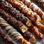 Festive Christmas Pretzel Rods